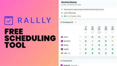 Free online meeting scheduling tool 